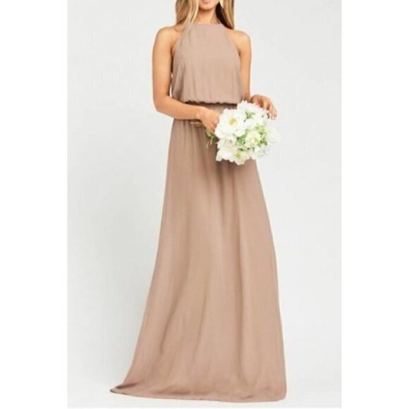 Show Me Your Mumu Heather Halter Maxi Dress Womens Small Bridesmaid Wedding - Picture 1 of 7